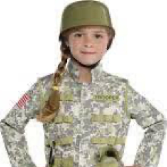BRAND NEW kid boy girl combat soldier army halloween costume size S 4-6 - Picture 2 of 7